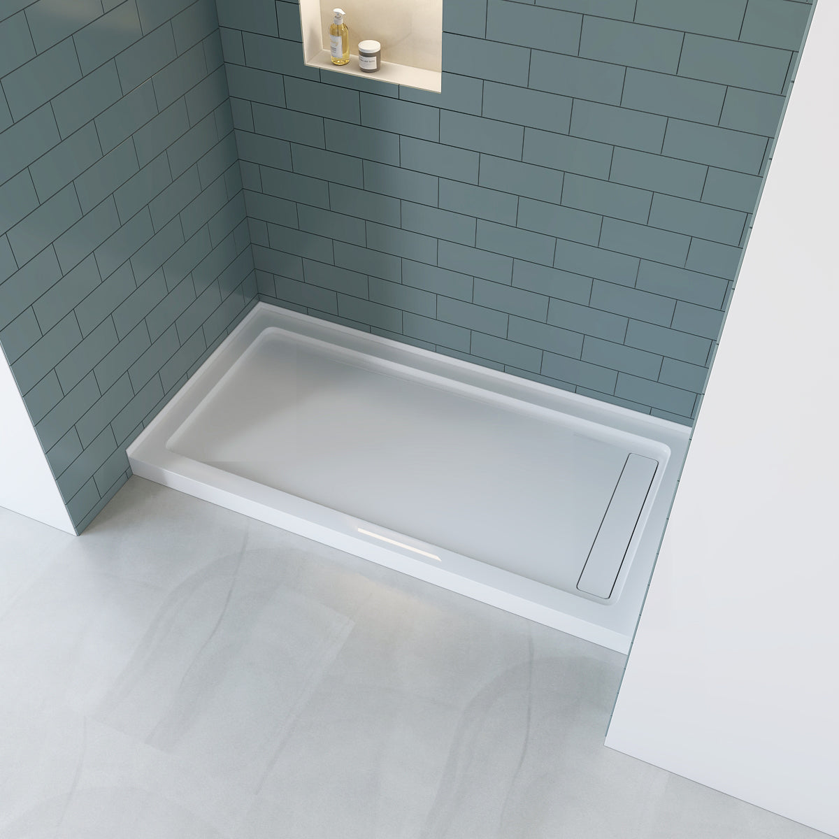 Keyley 60x30 Rectangular alcove with linear drain (3 flange) – Bain ...